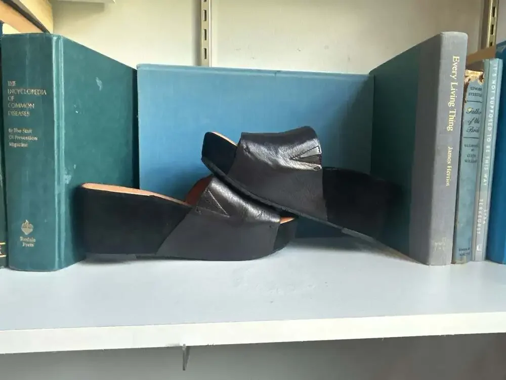 Gentle Souls Forella Leather Platform Slide Wedge Sandals